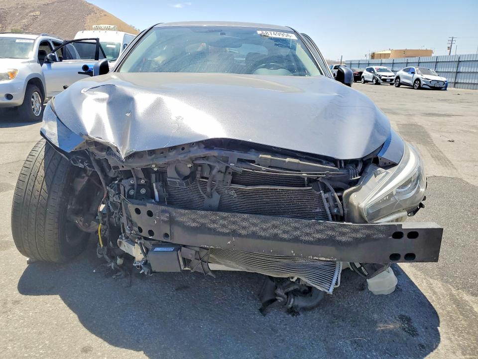 2018 Infiniti Q50 VIN JN1CV7AP8JM240753 COPART salvage auction — FRONT END, Ca - Salvage Certificate, sold $725 on 2026-07-13 (photo 5)