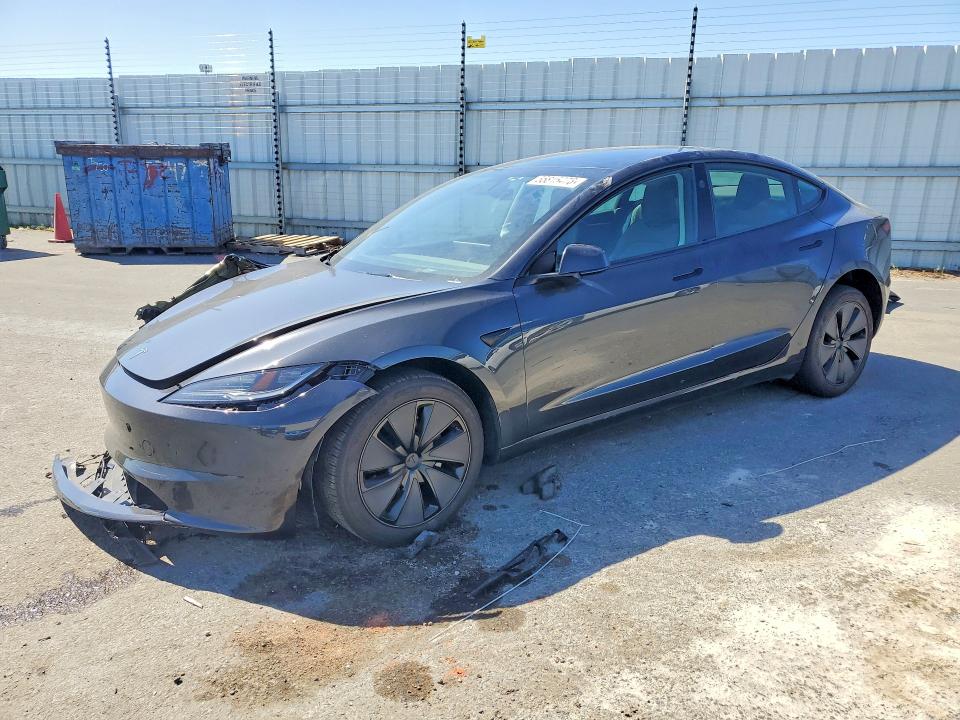 2025 Tesla Model 3 VIN 5YJ3E1EA1SF079236 COPART salvage auction — FRONT END, Ca - Salvage Certificate, sold $13,300 on 2026-07-14 (photo 1)