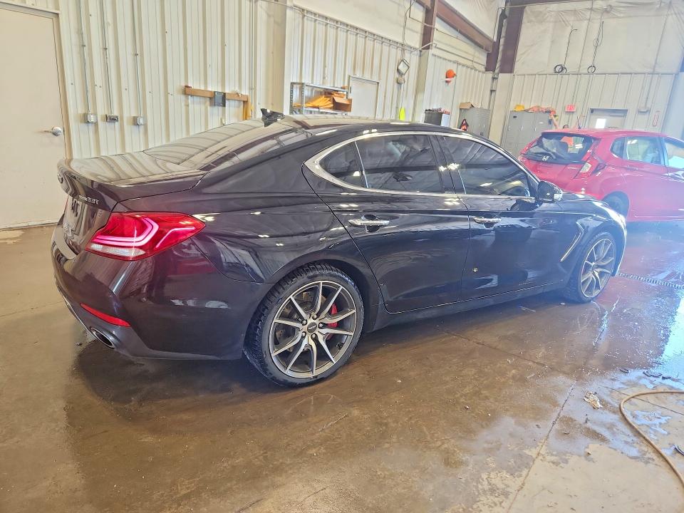 2021 Genesis G70 VIN KMTG74LE3MU074375 COPART salvage auction — HAIL, Wi - Cert Of Title-Claim Paid, sold $9,900 on 2026-09-04 (photo 3)