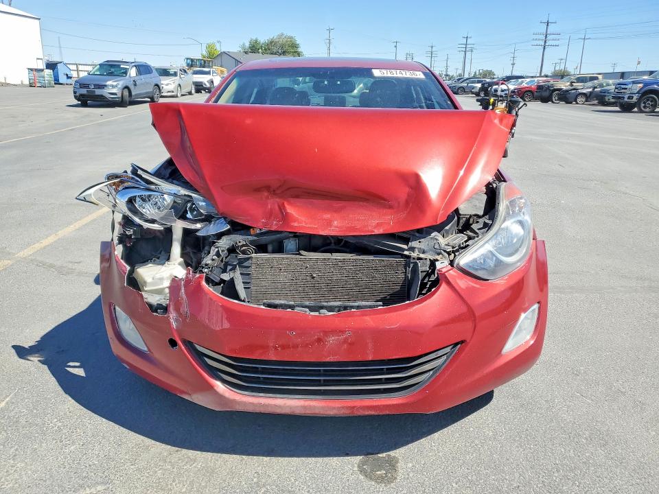 2012 Hyundai Elantra VIN KMHDH4AE0CU325025 COPART salvage auction — FRONT END, Id - Salvage Certificate Of Title, sold $425 on 2026-07-30 (photo 5)