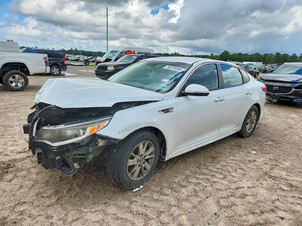 2018 Kia Optima VIN 5XXGT4L3XJG199853 COPART salvage auction — FRONT END, TX - CERTIFICATE OF TITLE, sold $400 on 2026-07-17 (photo 1)