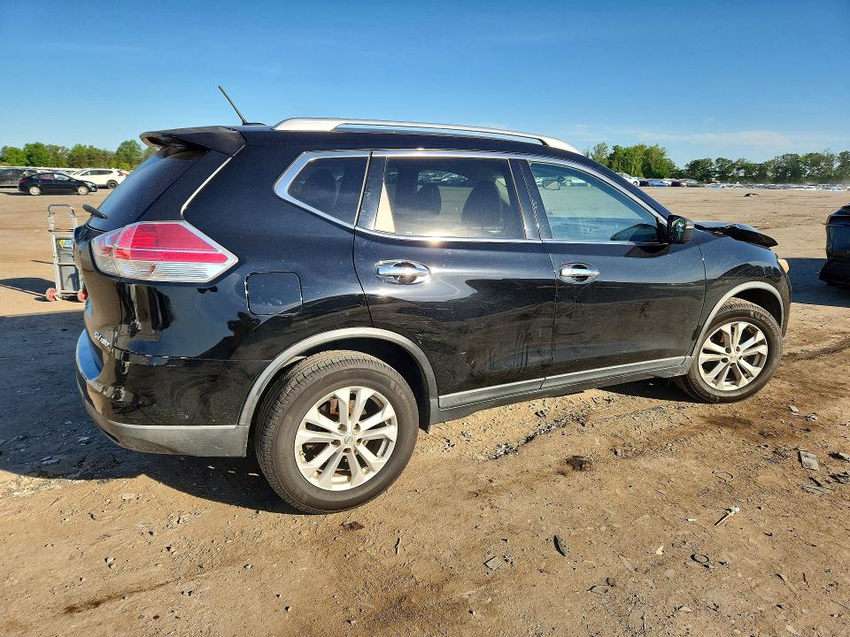 2015 Nissan Rogue VIN KNMAT2MV9FP586145 COPART salvage auction — FRONT END, VA - CERT OF TITLE - SALVAGE, sold $1,150 on 2026-07-29 (photo 3)