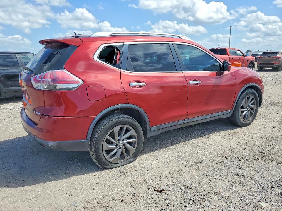 2016 Nissan Rogue VIN 5N1AT2MVXGC732900 COPART salvage auction — REAR END, Tx - Certificate Of Title (P), sold $1,850 on 2026-07-09 (photo 3)