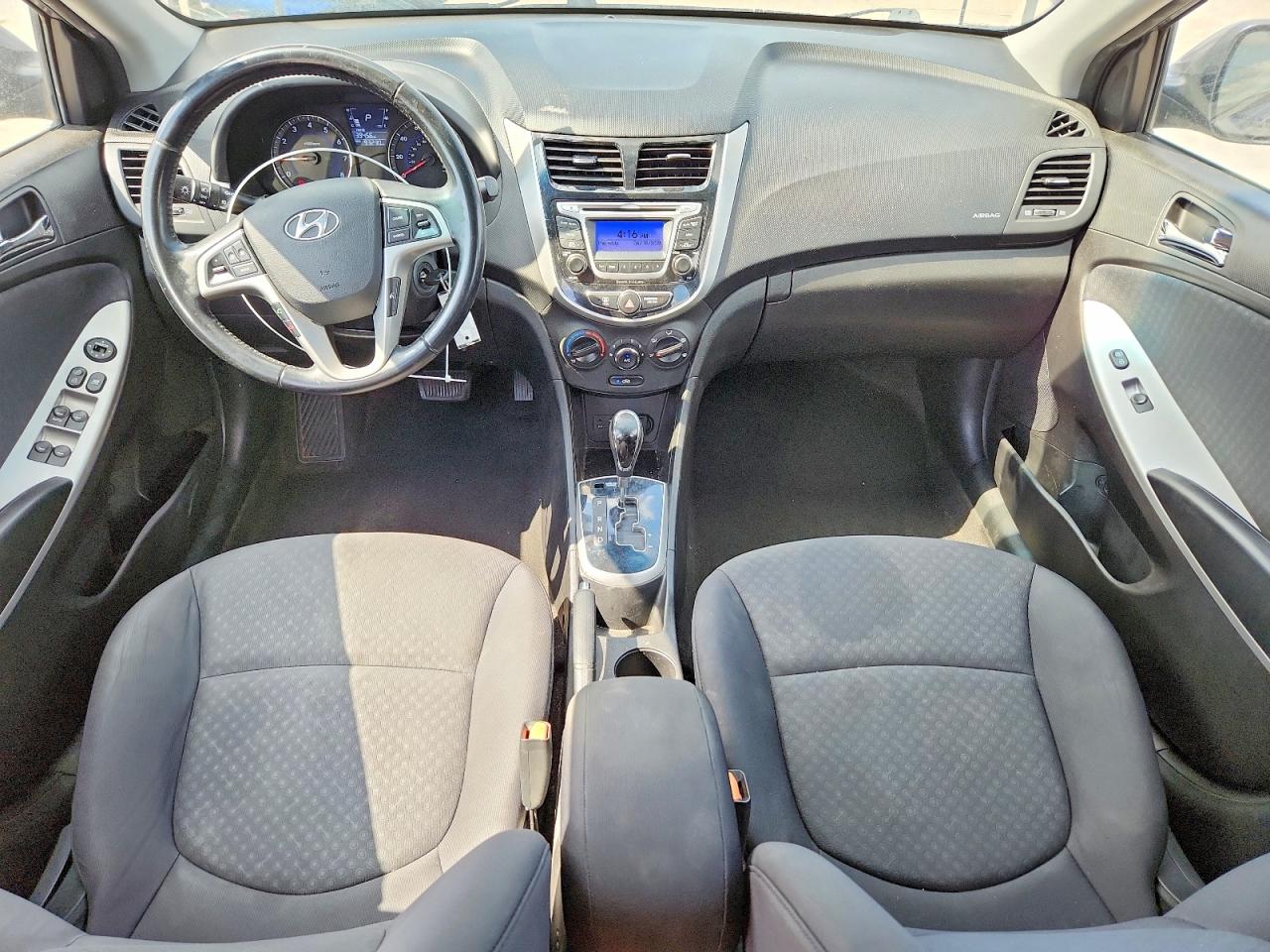 2014 Hyundai Accent VIN KMHCU5AE3EU197475 COPART salvage auction — Front End, TX - SALVAGE VEHICLE TITLE, sold $1,400 on 2026-07-09 (photo 8)