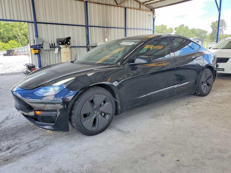 2021 Tesla Model 3 VIN 5YJ3E1EA7MF919443 COPART salvage auction — FRONT END, Ga - Cert Of Title-Salvage, sold $2,250 on 2026-07-30 (photo 1)