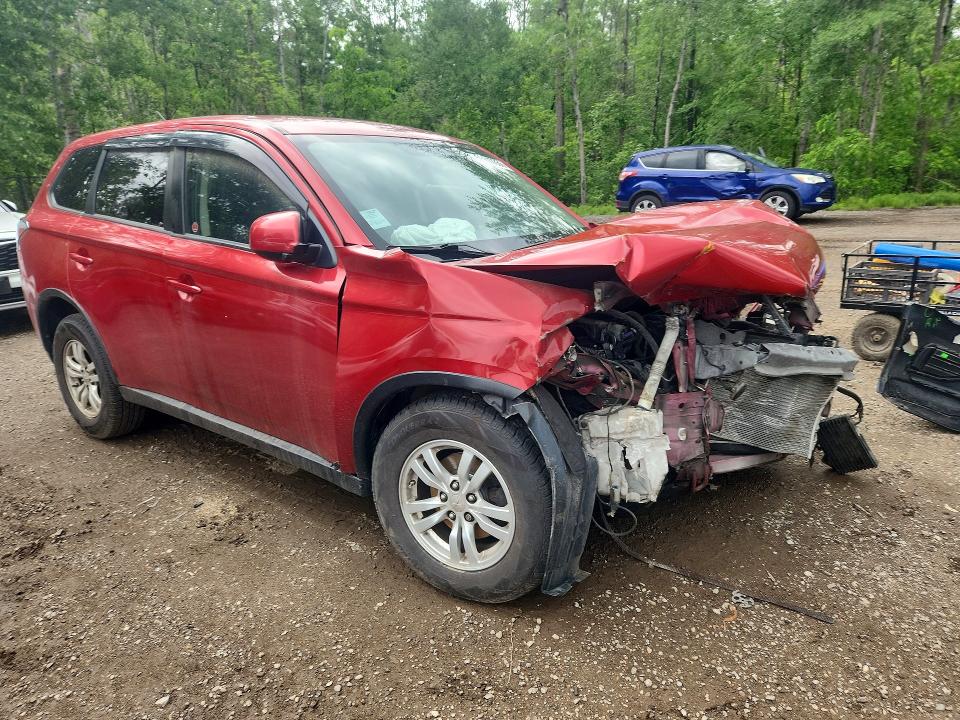 2015 Mitsubishi Outlander VIN JA4AZ2A3XFZ601915 COPART salvage auction — FRONT END, On - Permit Salvage, sold $200 on 2026-07-14 (photo 4)