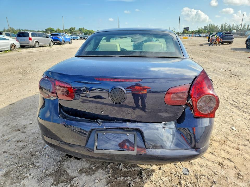 2007 Volkswagen Eos VIN WVWFA71F67V005011 COPART salvage auction — REAR END, Fl - Cert Of Title Slvg Rebuildable, sold $700 on 2026-07-23 (photo 6)