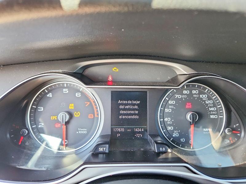 2013 Audi A4 VIN WAUJFAFL1DN020760 COPART salvage auction — FRONT END, Co - Public - Salvage Title, sold $275 on 2026-07-22 (photo 9)