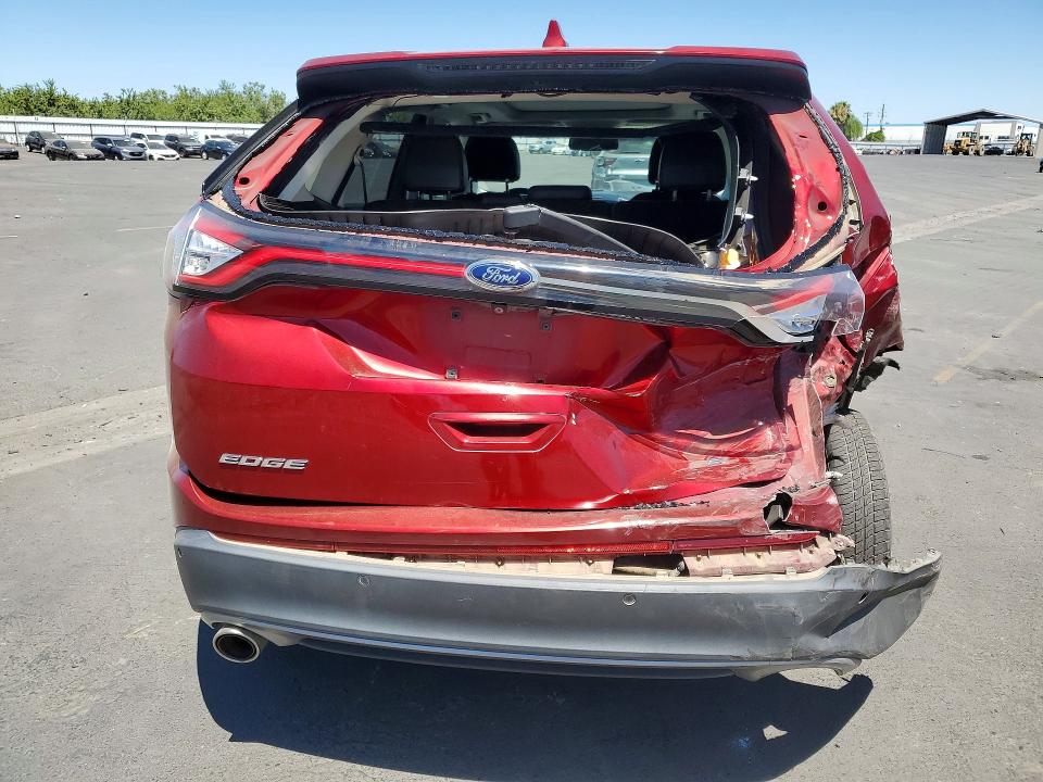 2015 Ford Edge VIN 2FMTK3J83FBB92885 COPART salvage auction — REAR END, Ca - Salvage Certificate, sold $1,950 on 2026-07-09 (photo 6)