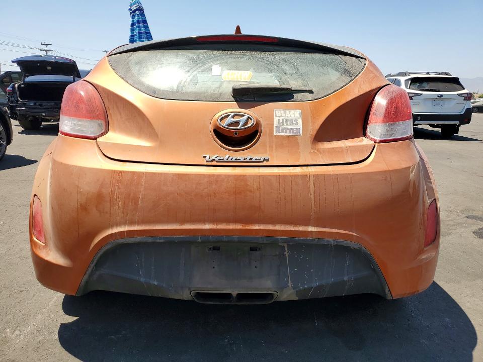 2017 Hyundai Veloster VIN KMHTC6AD0HU306303 COPART salvage auction — VANDALISM, Ca - Salvage Certificate, sold $350 on 2026-07-06 (photo 6)