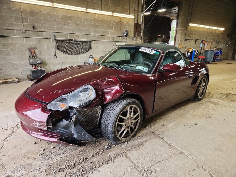2004 Porsche Boxster VIN WP0CA29884S620524 COPART salvage auction — FRONT END, Ny - Mv-907A Salvage Certificate, sold $1,100 on 2026-08-03 (photo 1)