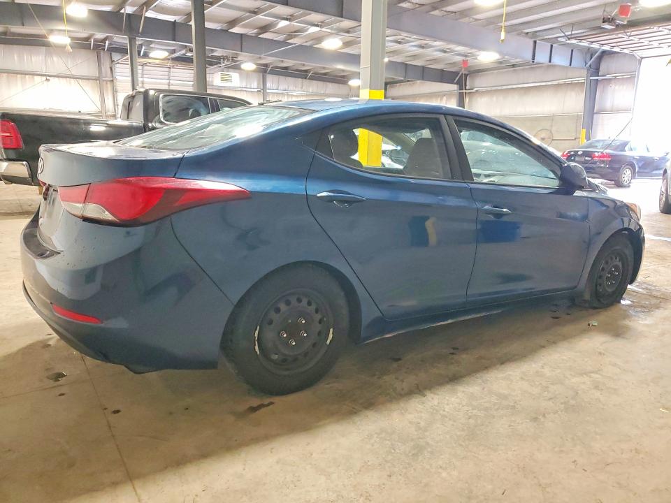 2016 Hyundai Elantra VIN KMHDH4AE9GU649287 COPART salvage auction — VANDALISM, PA - CERTIFICATE OF SALVAGE, sold $250 on 2026-07-19 (photo 3)