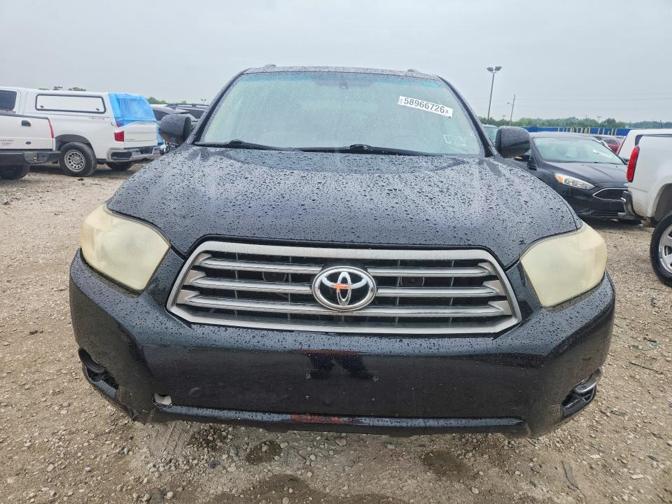 2009 Toyota Highlander VIN JTEES41A192130168 COPART salvage auction — FRONT END, In - Certificate Of Title, sold $1,950 on 2026-07-10 (photo 5)