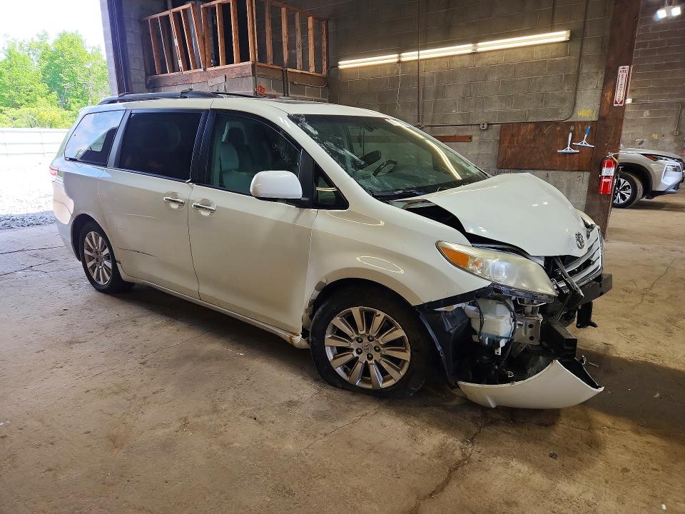 2011 Toyota Sienna VIN 5TDDK3DC7BS011837 COPART salvage auction — FRONT END, NY - MV-907A SALVAGE CERTIFICATE, sold $2,150 on 2026-07-13 (photo 4)
