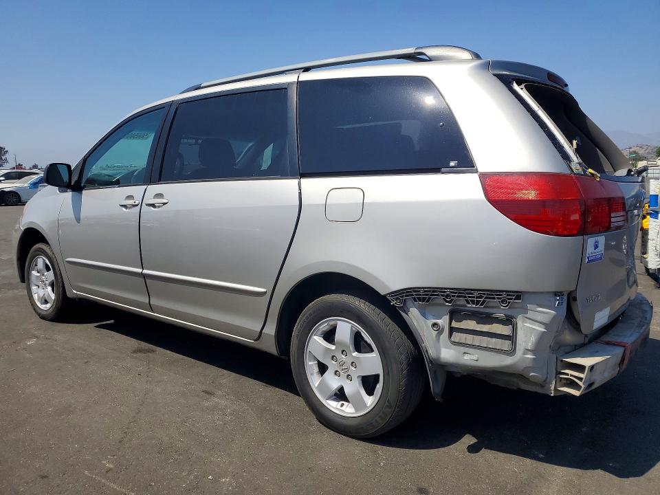 2005 Toyota Sienna VIN 5TDZA23C05S237260 COPART salvage auction — REAR END, Ca - Salvage Certificate, sold $825 on 2026-07-27 (photo 2)