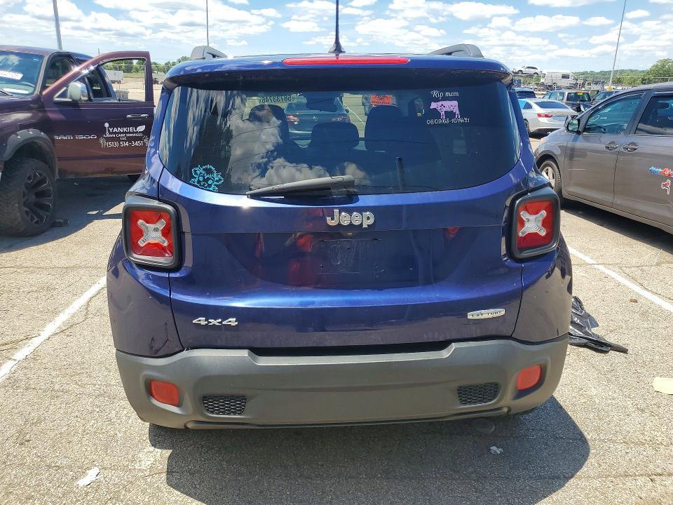 2017 Jeep Renegade VIN ZACCJBBB9HPF56415 COPART salvage auction — FRONT END, Oh - Cert Of Title-Salvage, sold $100 on 2026-07-24 (photo 6)