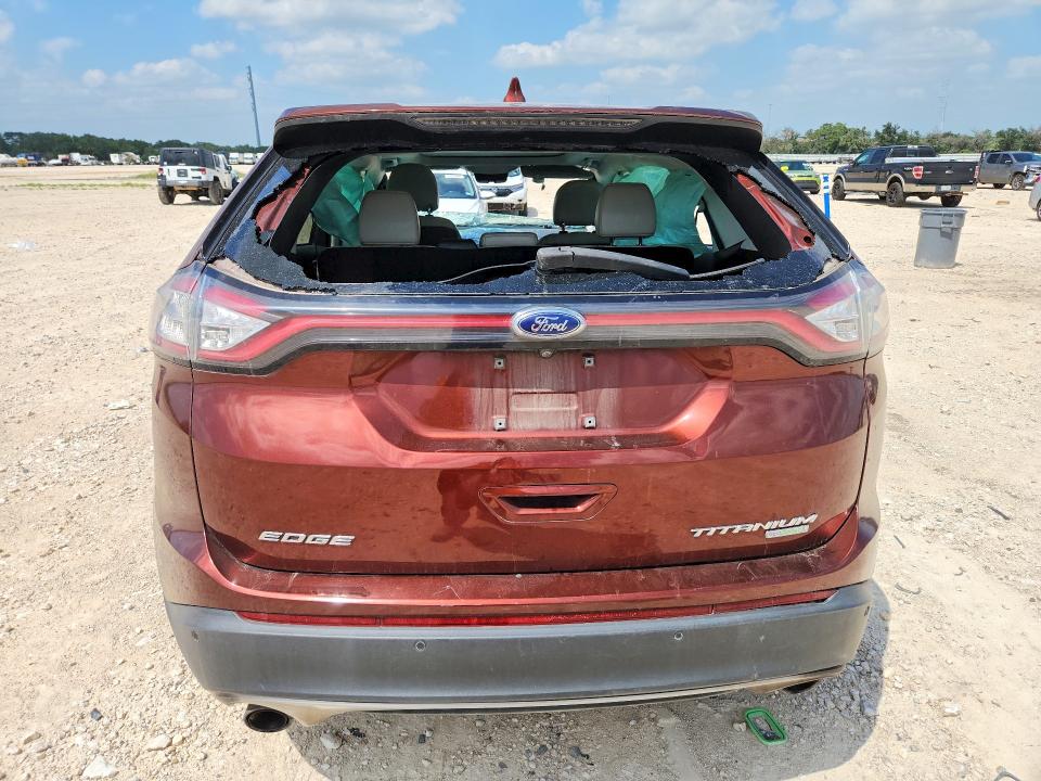 2016 Ford Edge VIN 2FMPK3K97GBB93872 COPART salvage auction — FRONT END, Tx - Certificate Of Title, sold $600 on 2026-07-02 (photo 6)