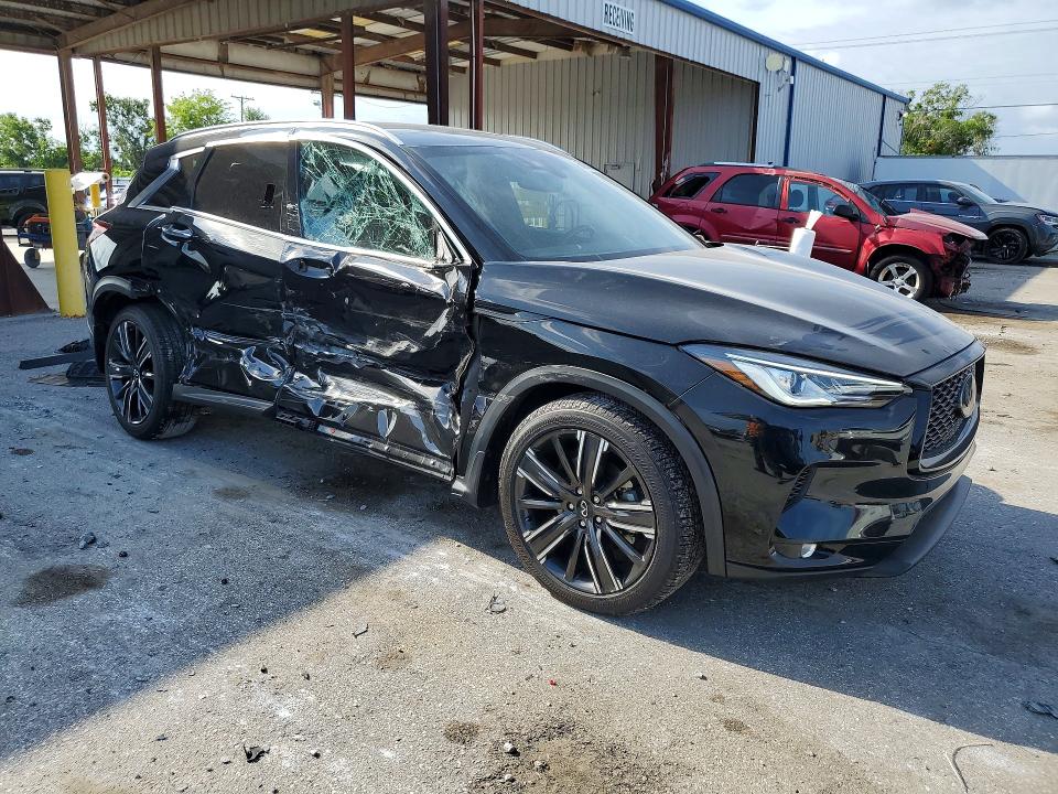 2022 Infiniti Qx50 VIN 3PCAJ5BAXNF114293 COPART salvage auction — SIDE, Fl - Certificate Of Destruction, sold $4,550 on 2026-07-10 (photo 4)