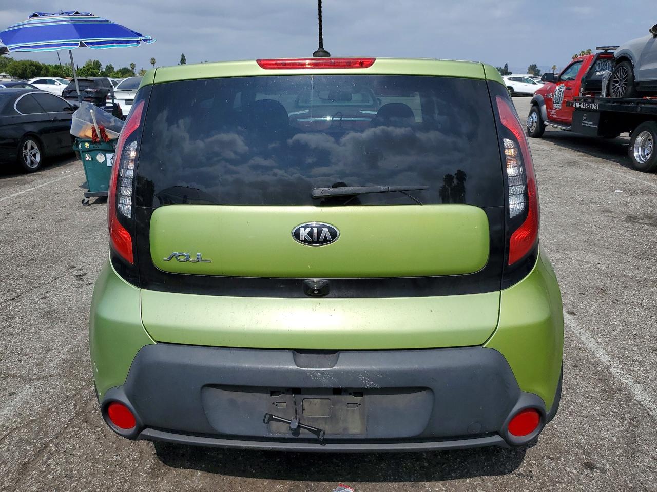 2015 Kia Soul VIN KNDJN2A20F7750824 COPART salvage auction — Vandalized, CA - SALVAGE CERTIFICATE, sold $1,150 on 2026-07-10 (photo 6)