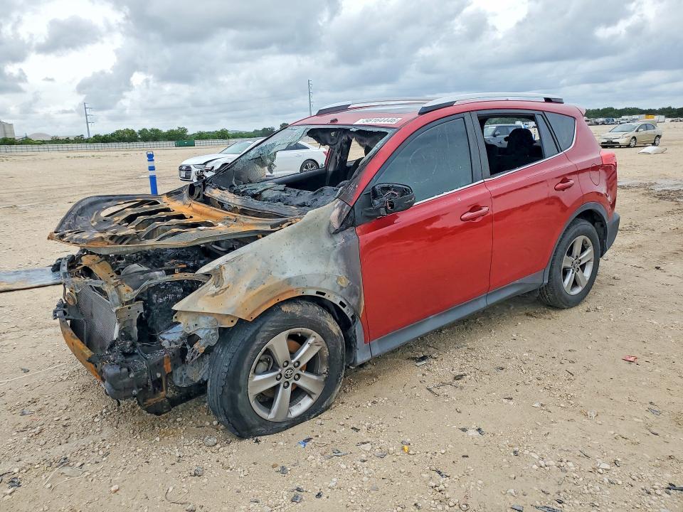2015 Toyota Rav4 VIN 2T3RFREV1FW344262 COPART salvage auction — BURN, TX - NONREPAIRABLE TITLE (P), sold $1,250 on 2026-07-09 (photo 1)