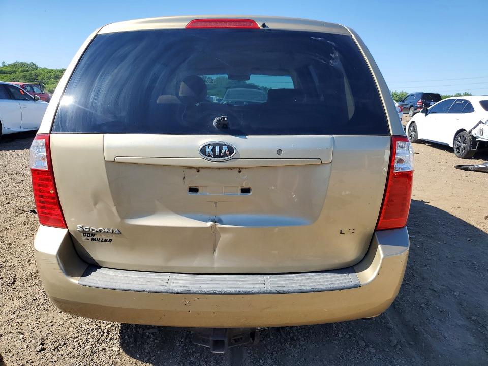 2006 Kia SEDONA VIN KNDMB233266034220 COPART salvage auction — REAR END, Il - Salvage Certificate, sold $900 on 2026-07-22 (photo 6)