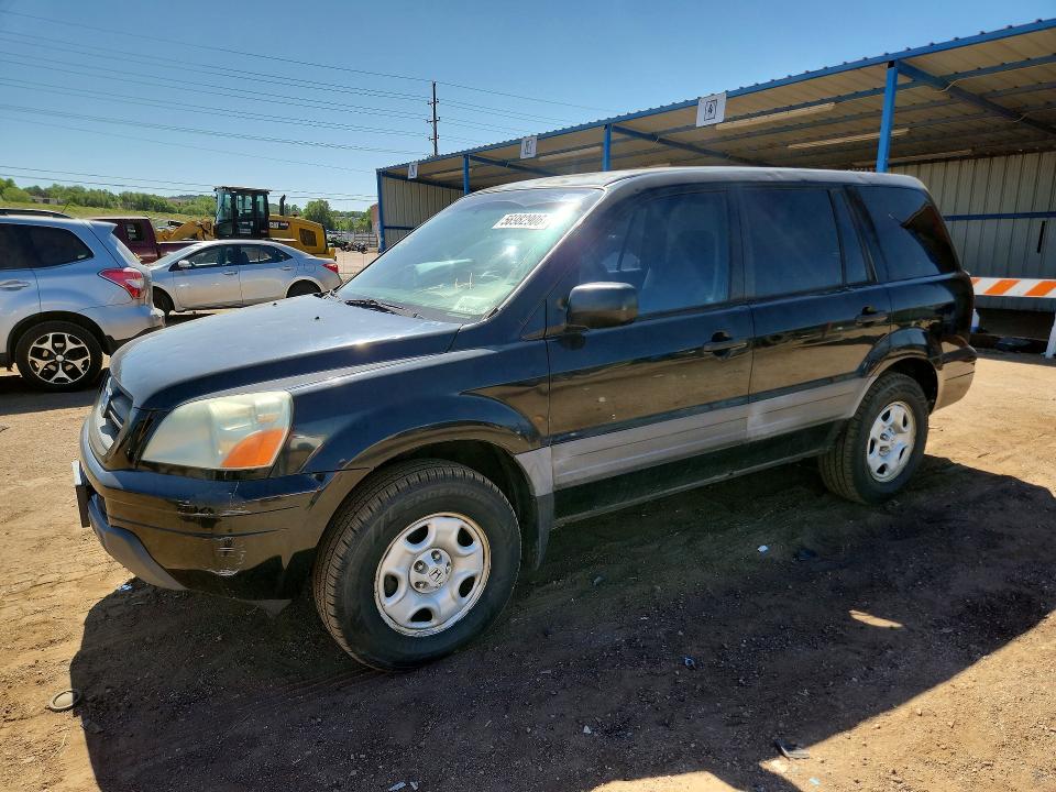 2003 Honda Pilot VIN 2HKYF18193H537607 COPART salvage auction — HAIL, Co - Dis/Dlr/Exp Only Clean Title, sold $525 on 2026-07-08 (photo 1)