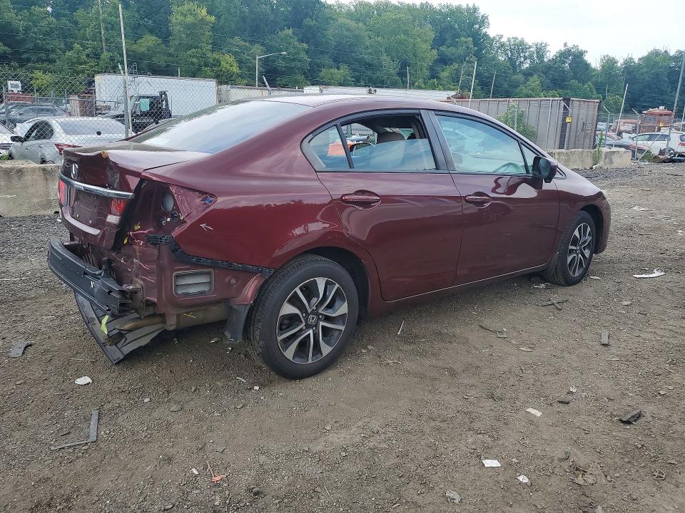 2015 Honda VIN 19XFB2F83FE110215 COPART salvage auction — REAR END, Md - Cert Of Salvage > 75% Damage, sold $3,050 on 2026-07-02 (photo 3)