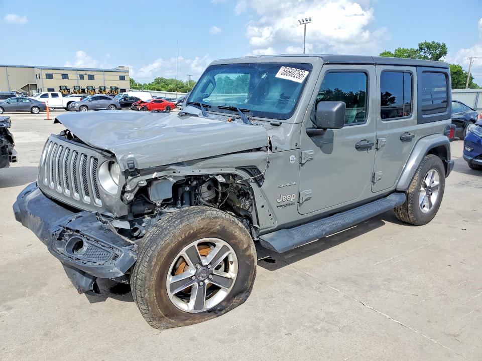 2021 Jeep Wrangler unlimited VIN 1C4HJXEN8MW645530 COPART salvage auction — FRONT END, Tx - Salvage Vehicle Title, sold $8,900 on 2026-07-20 (photo 1)