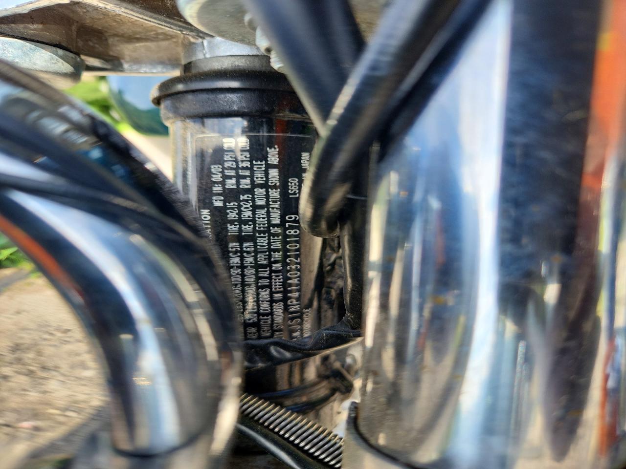 2003 Suzuki LS650 VIN JS1NP41A032101879 COPART salvage auction — Minor Dent/Scratches, MA - CERTIFICATE OF TITLE, sold $375 on 2026-07-09 (photo 9)