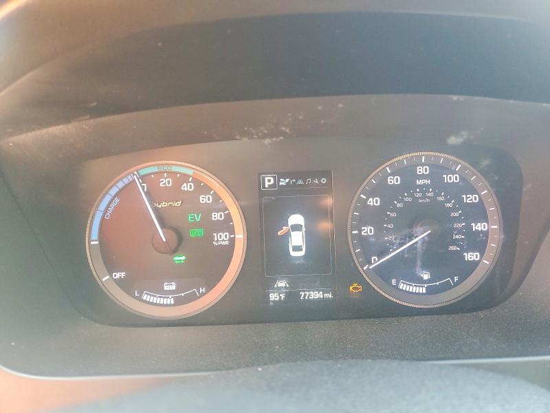 2016 Hyundai Sonata VIN KMHE34L10GA018832 COPART salvage auction — HAIL, Tx - Certificate Of Title (P), sold $5,500 on 2026-07-22 (photo 9)