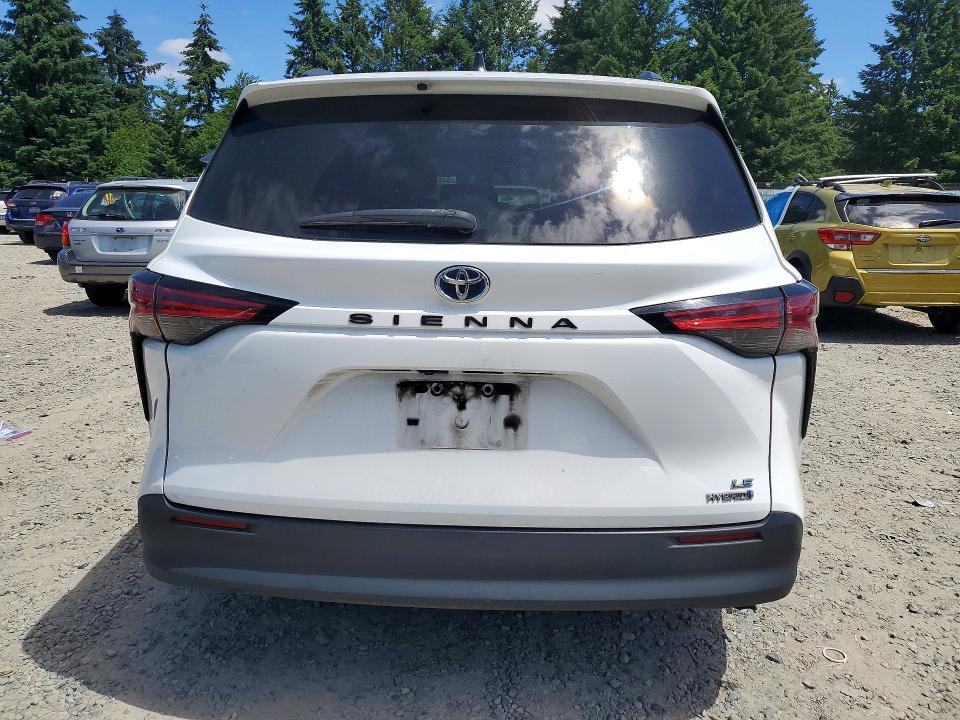 2021 Toyota VIN 5TDKRKEC9MS062433 COPART salvage auction — FRONT END, Wa - Bill Of Sale, sold $8,500 on 2026-07-10 (photo 6)