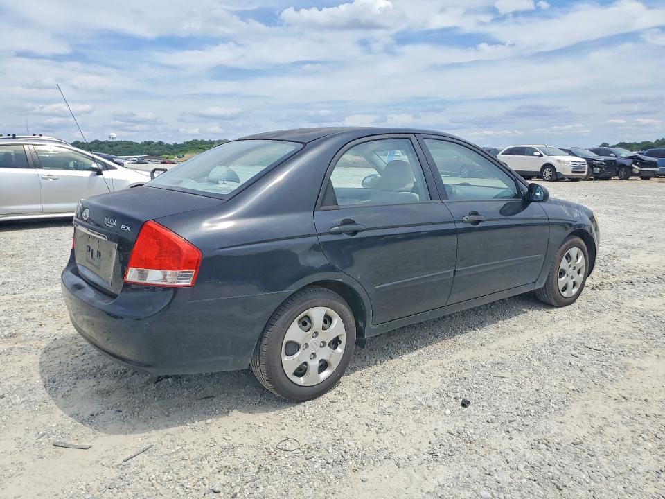 2007 Kia Spectra VIN KNAFE121275396126 COPART salvage auction — REAR END, Nc - Salvage Certificate Of Title, sold $425 on 2026-07-22 (photo 3)
