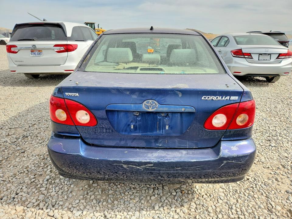 2006 Toyota Corolla VIN JTDBR32E860057693 COPART salvage auction — NORMAL WEAR, Ut - Certificate Of Title, sold $525 on 2026-07-31 (photo 6)