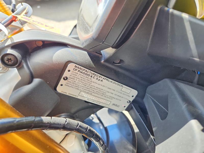 2022 Aprilia VIN ZD4KSUG09NS000112 COPART salvage auction — FRONT END, Pa - Certificate Of Salvage, sold $4,150 on 2026-07-07 (photo 9)