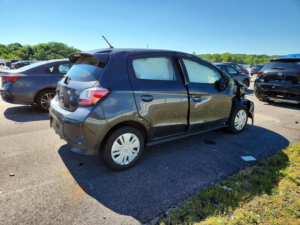 2024 Mitsubishi Mirage VIN ML32AUHJ6RH024959 COPART salvage auction — ROLLOVER, Fl - Cert Of Title Slvg Rebuildable, sold $1,850 on 2026-07-06 (photo 3)