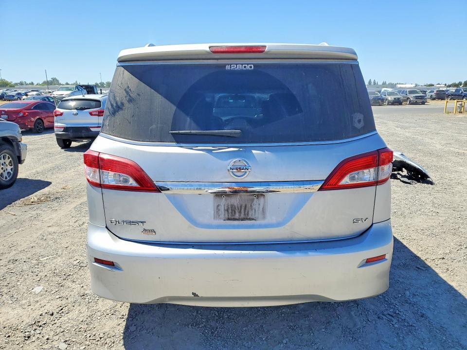 2016 Nissan Quest VIN JN8AE2KP4G9153079 COPART salvage auction — FRONT END, Ca - Salvage Certificate, sold $100 on 2026-07-09 (photo 6)