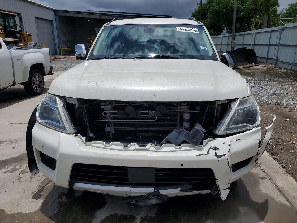 2017 Nissan Armada VIN JN8AY2NF4H9301369 COPART salvage auction — FRONT END, Tx - Salvage Vehicle Title, sold $250 on 2026-07-28 (photo 5)