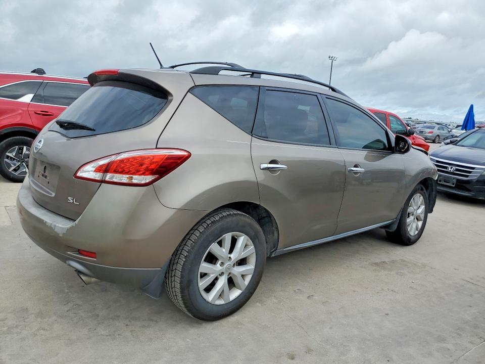 2014 Nissan Murano VIN JN8AZ1MU2EW402382 COPART salvage auction — FRONT END, Tx - Salvage Vehicle Title, sold $425 on 2026-07-06 (photo 3)