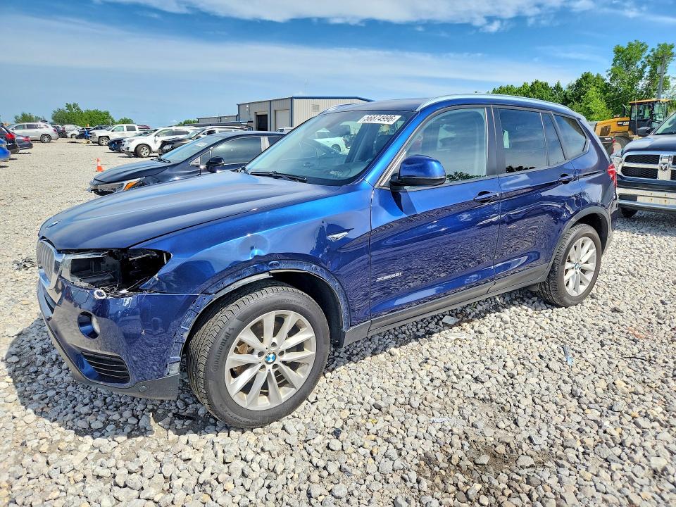 2017 BMW X3 VIN 5UXWX9C51H0D99922 COPART salvage auction — FRONT END, Mi - Certificate Of Title, sold $2,950 on 2026-07-23 (photo 1)