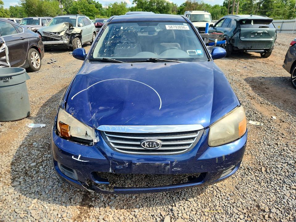 2009 Kia Spectra VIN KNAFE222695637817 COPART salvage auction — FRONT END, Nj - Cert Of Title-Salvage, sold $375 on 2026-07-07 (photo 5)