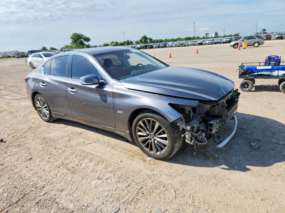 2018 Infiniti Q50 VIN JN1EV7AR0JM437572 COPART salvage auction — FRONT END, Tx - Salvage Vehicle Title, sold $3,700 on 2026-07-15 (photo 4)