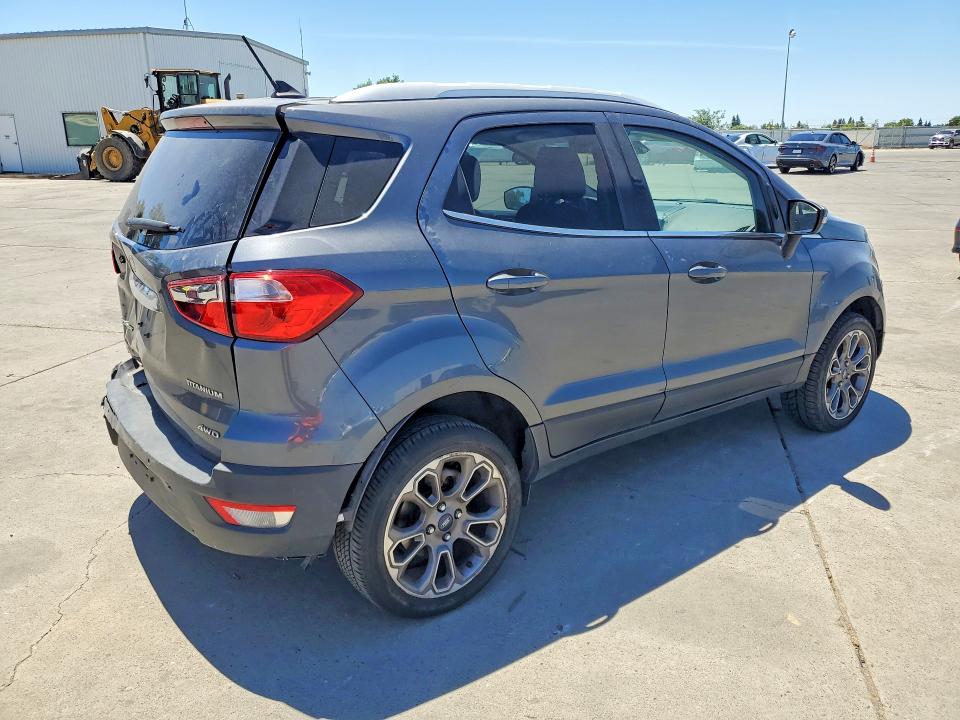 2018 Ford Ecosport VIN MAJ6P1WL4JC243474 COPART salvage auction — REAR END, Ca - Salvage Certificate, sold $2,250 on 2026-07-04 (photo 3)