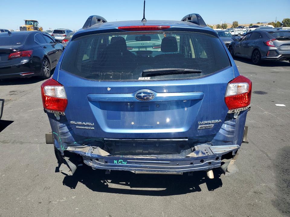 2014 Subaru VIN JF1GPAL6XE8288012 COPART salvage auction — REAR END, Ca - Salvage Certificate, sold $1,800 on 2026-07-13 (photo 6)