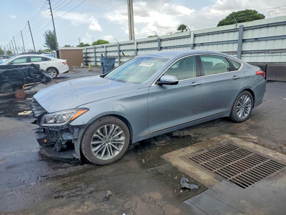 2017 Genesis G80 VIN KMHGN4JE9HU168477 COPART salvage auction — FRONT END, Fl - Certificate Of Destruction, sold $2,600 on 2026-07-13 (photo 1)