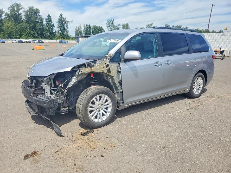 2017 Toyota Sienna VIN 5TDYZ3DC5HS850438 COPART salvage auction — FRONT END, Or - Salvage Title Certificate, sold $8,300 on 2026-07-20 (photo 1)