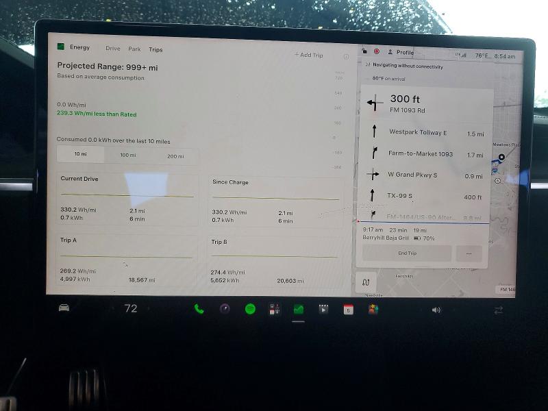 2024 Tesla Model s VIN 5YJSA1E50RF537465 COPART salvage auction — FRONT END, Tx - Salvage Vehicle Title, sold $16,100 on 2026-07-14 (photo 9)
