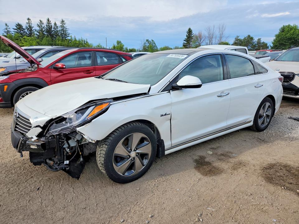 2017 Hyundai Sonata hybrid VIN KMHE34L19HA048297 COPART salvage auction — FRONT END, ON - PERMIT SALVAGE, sold $1,400 on 2026-07-21 (photo 1)