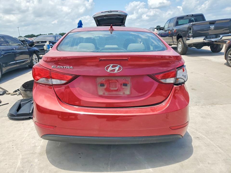 2015 Hyundai Elantra VIN KMHDH4AEXFU266960 COPART salvage auction — SIDE, TX - SALVAGE VEHICLE TITLE, sold $925 on 2026-07-27 (photo 6)