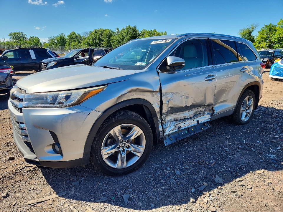 2017 Toyota Highlander VIN 5TDDZRFH0HS428345 COPART salvage auction — SIDE, Pa - Certificate Of Salvage, sold $9,800 on 2026-07-18 (photo 1)