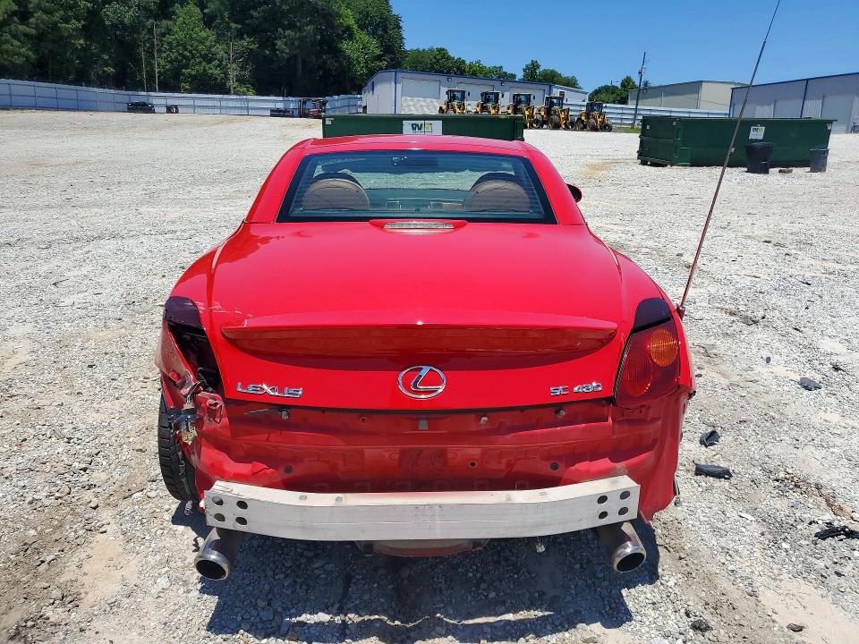2005 Lexus Sc VIN JTHFN48Y950068669 COPART salvage auction — REAR END, GA - CERT OF TITLE-SALVAGE, sold $850 on 2026-07-29 (photo 6)